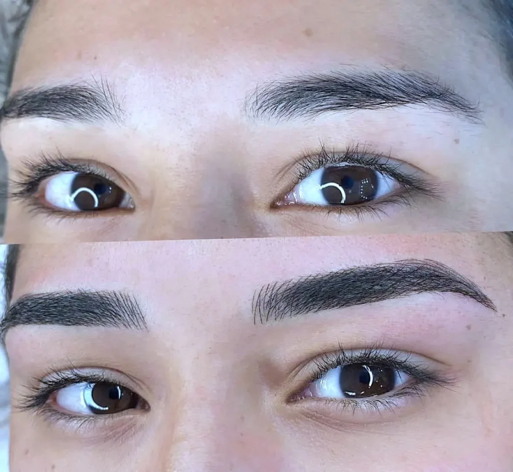 eyebrow tattoo vs microblading